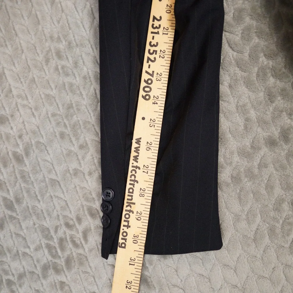 Brooks Brothers Brooksease Blazer Mens 18 Navy Pinstripe Wool 3-Button